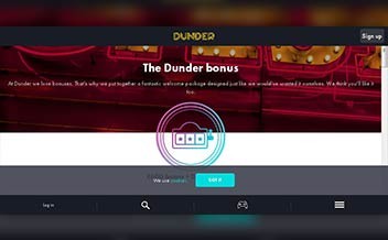 Screenshot 1 Dunder Casino