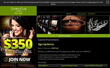 Screenshot 1 Gaming Club Casino