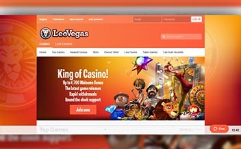 Screenshot 1 LeoVegas Casino