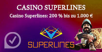 Casino Superlines 200% bis zu 1.000€