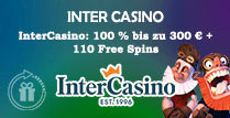 InterCasino 100% bis zu 300€ + 110 Freispiele