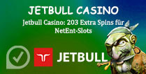 Jetbull Casino 203 Extra Spins für NetEnt-Slots